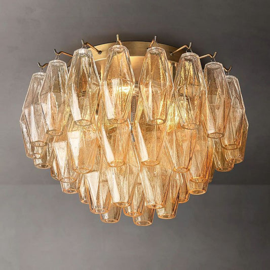 Chiala Clear Glass Flushmount 17"