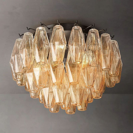 Chiala Clear Glass Flushmount 17"