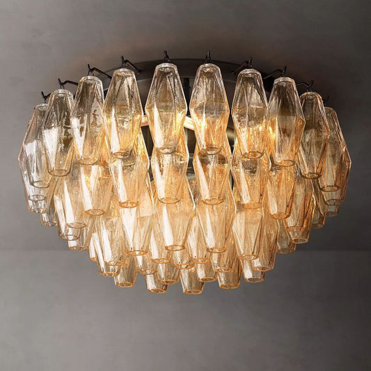 Chiala Clear Glass Flushmount 22"