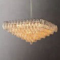 Load image into Gallery viewer, Chiala Clear Glass Square Chandelier 32" For Living Room
