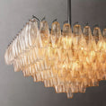 Load image into Gallery viewer, Chiala Clear Glass Square Chandelier 32" For Living Room
