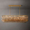 Load image into Gallery viewer, Chiala Glass Rectangular Chandelier 54" For Living Room
