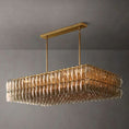 Load image into Gallery viewer, Chiala Glass Rectangular Chandelier 54" For Living Room
