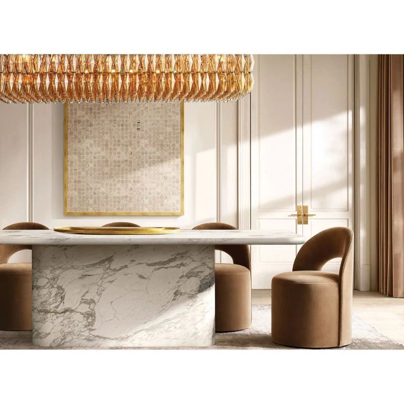 Chiala Glass Rectangular Chandelier 54" For Living Room