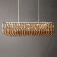 Load image into Gallery viewer, Chiala Glass Rectangular Chandelier 54" For Living Room
