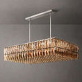 Load image into Gallery viewer, Chiala Glass Rectangular Chandelier 54" For Living Room
