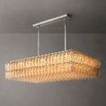 Load image into Gallery viewer, Chiala Glass Rectangular Chandelier 54" For Living Room
