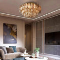 Load image into Gallery viewer, Chiala Smoke Glass Flushmount 17"
