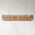 Load image into Gallery viewer, Chiara Smoke Glass Rectangular Chandelier 74" For Living Room

