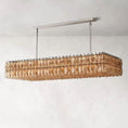 Load image into Gallery viewer, Chiara Smoke Glass Rectangular Chandelier 74" For Living Room
