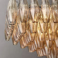 Load image into Gallery viewer, Chiala Smoke Glass Tiered Rectangular Chandelier 54" For Living Room
