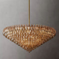 Load image into Gallery viewer, Chiala Smoke Glass Tiered Round Chandelier 62" For Living Room
