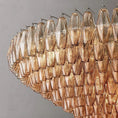 Load image into Gallery viewer, Chiala Smoke Glass Tiered Round Chandelier 62" For Living Room
