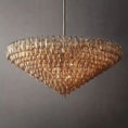Load image into Gallery viewer, Chiala Smoke Glass Tiered Round Chandelier 62" For Living Room
