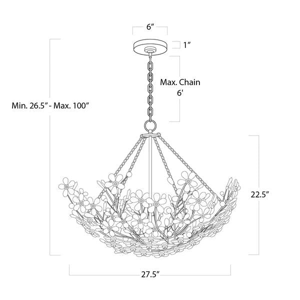 Chelish 12 Lights Round Chandelier