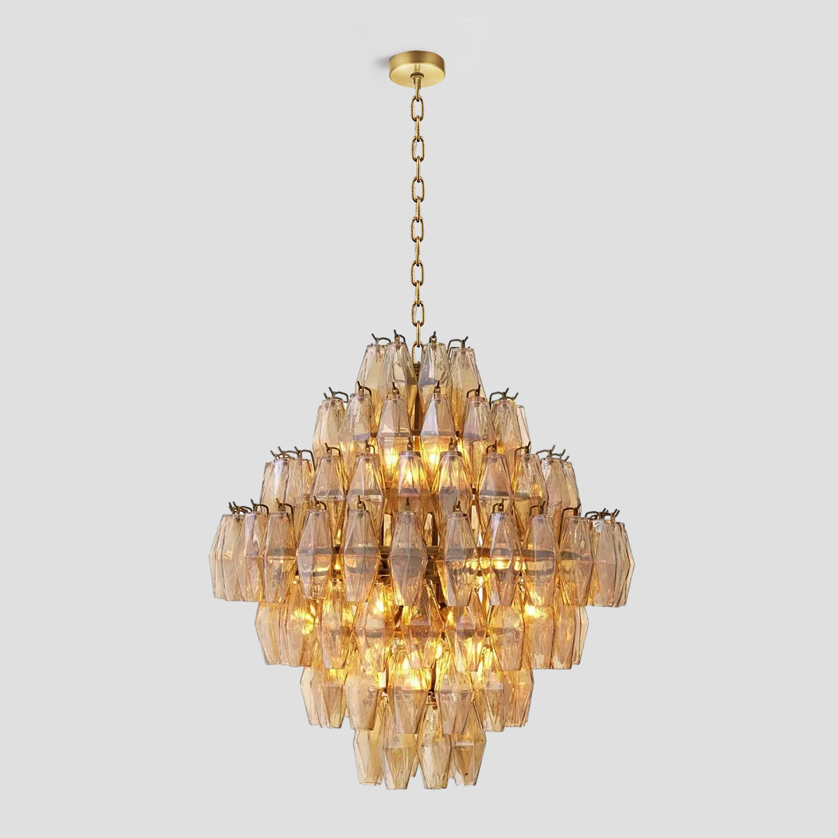 Chiala Smoke Glass Large Chandelier