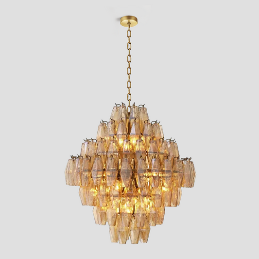 Chiala Smoke Glass Large Chandelier