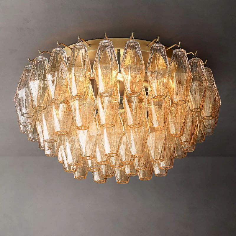 Chiala Clear Glass Flushmount 22"
