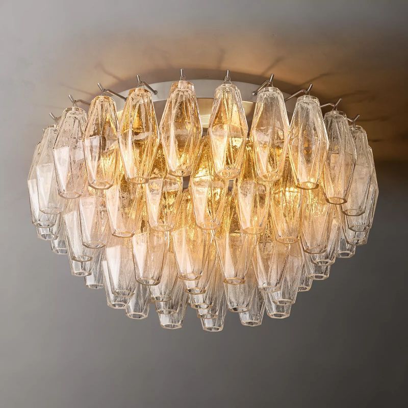 Chiala Clear Glass Flushmount 22"