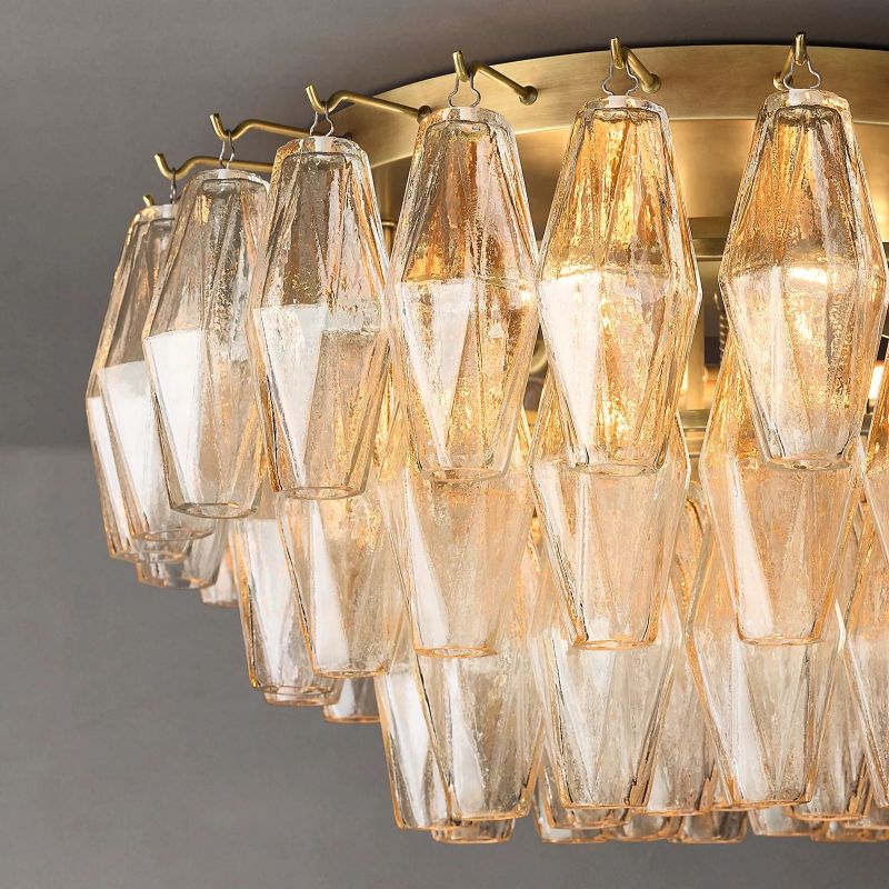 Chiala Clear Glass Flushmount 22"