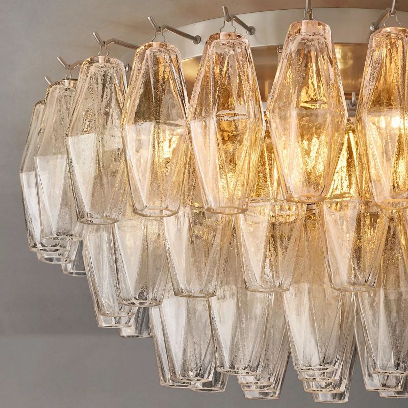 Chiala Clear Glass Flushmount 22"