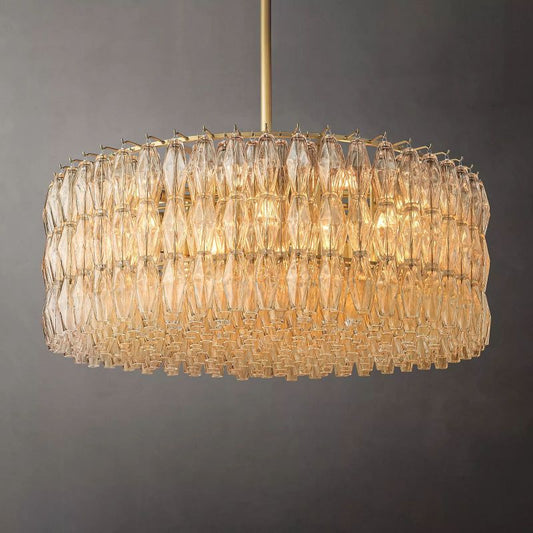 Chiala Clear Glass Round Chandelier 47"