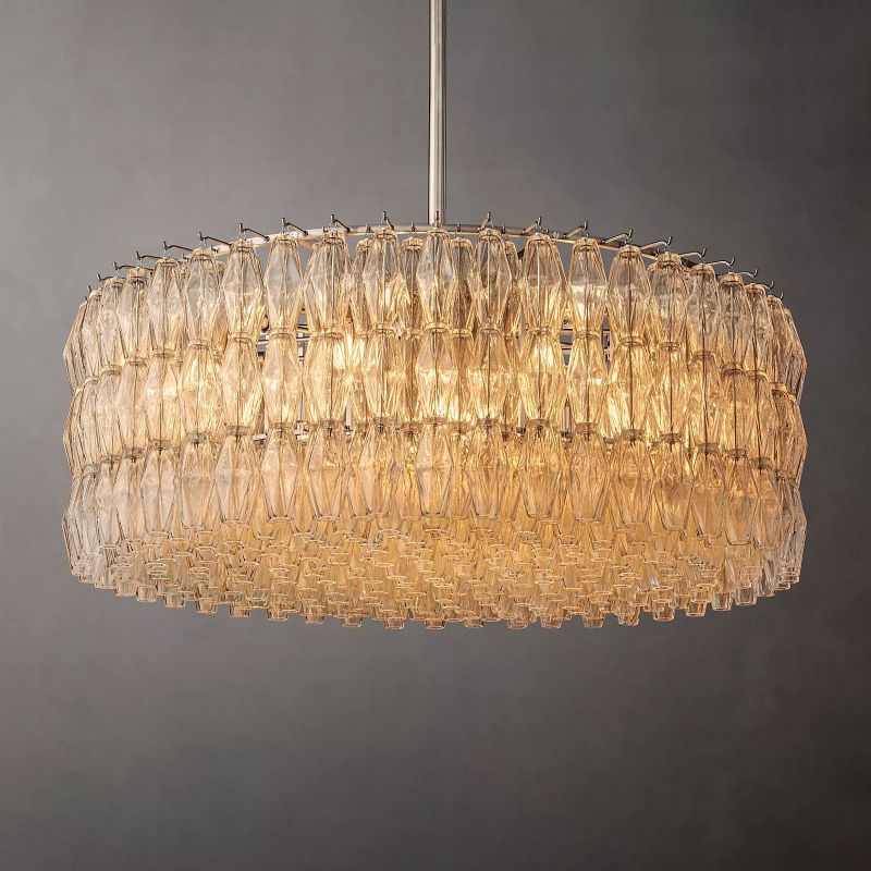 Chiala Clear Glass Round Chandelier 47"