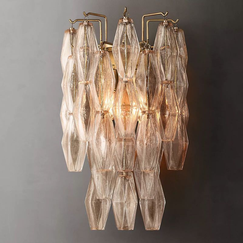 Chiala Clear Glass Short Wall Sconce