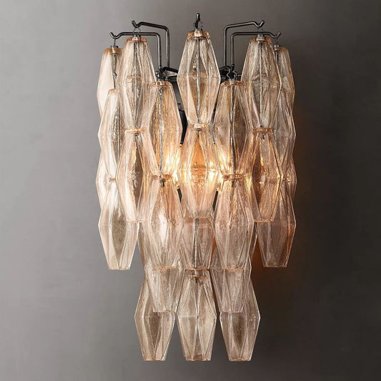 Chiala Clear Glass Short Wall Sconce