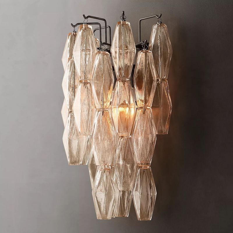 Chiala Clear Glass Short Wall Sconce