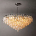 Load image into Gallery viewer, Chiala Clear Glass Tiered Round Chandelier 37"
