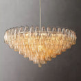 Load image into Gallery viewer, Chiala Clear Glass Tiered Round Chandelier 37"
