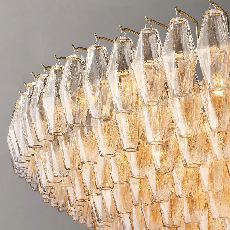 Chiala Clear Glass Tiered Round Chandelier 62"