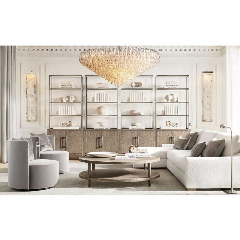 Chiala Clear Glass Tiered Round Chandelier 62"