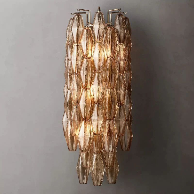 Chiala Smoke Glass Grand Wall Sconce