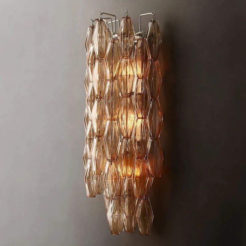 Chiala Smoke Glass Grand Wall Sconce
