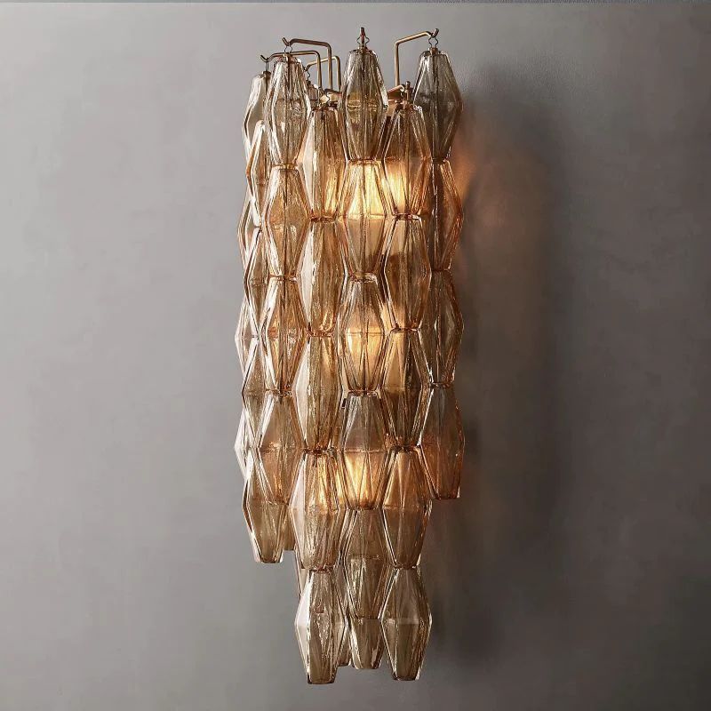 Chiala Smoke Glass Grand Wall Sconce