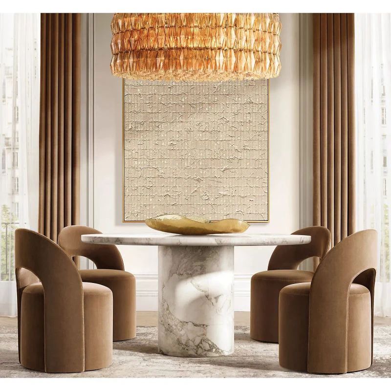 Chiala Smoke Glass Round Chandelier 37"