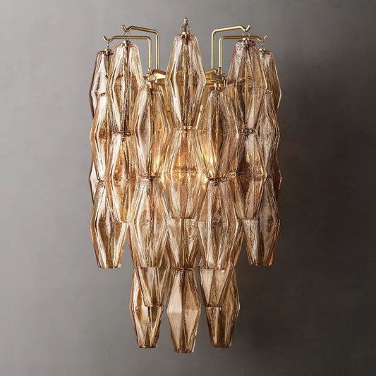 Chiala Smoke Glass Short Wall Sconce