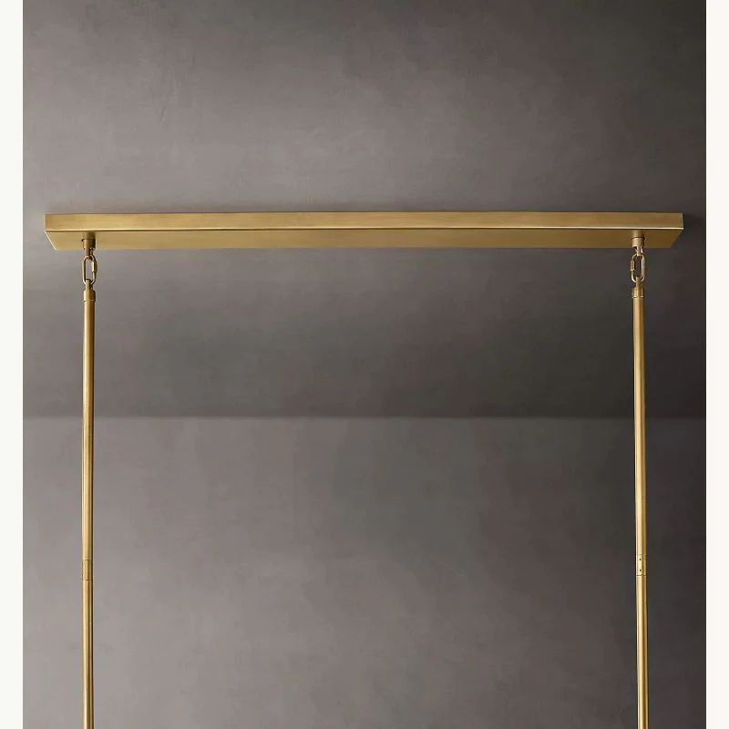 Chiala Smoke Glass Tiered Rectangular Chandelier 74"