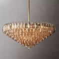 Load image into Gallery viewer, Chiala Smoke Glass Tiered Round Chandelier 47"
