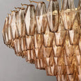 Load image into Gallery viewer, Chiala Smoke Glass Tiered Round Chandelier 47"
