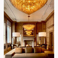 Load image into Gallery viewer, Chiala Smoke Glass Tiered Round Chandelier 47"
