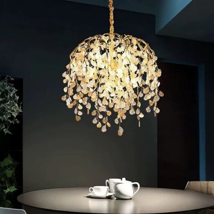 Ciner Glass Leaves Chandelier