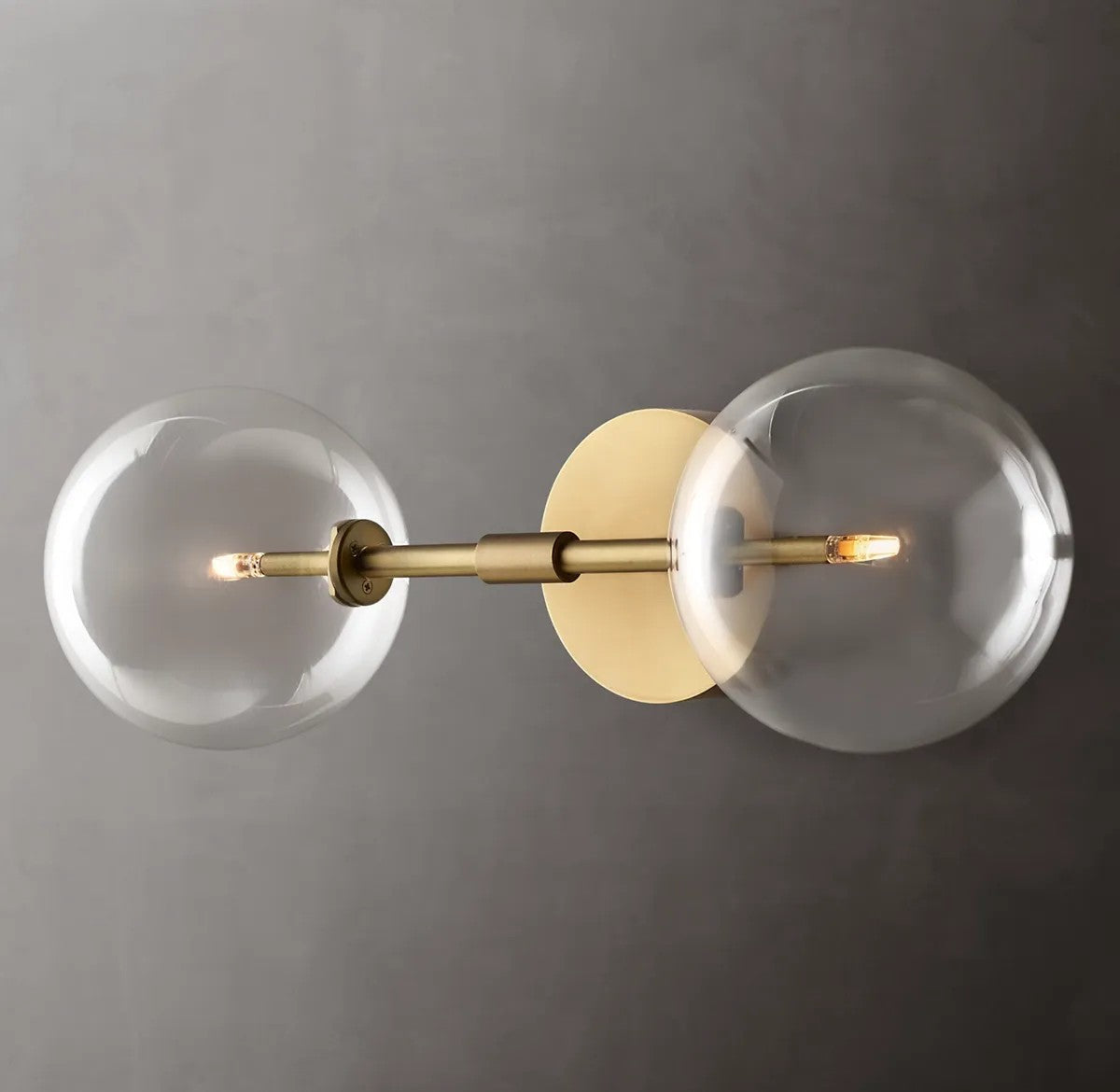Clear Globe Linear Sconce