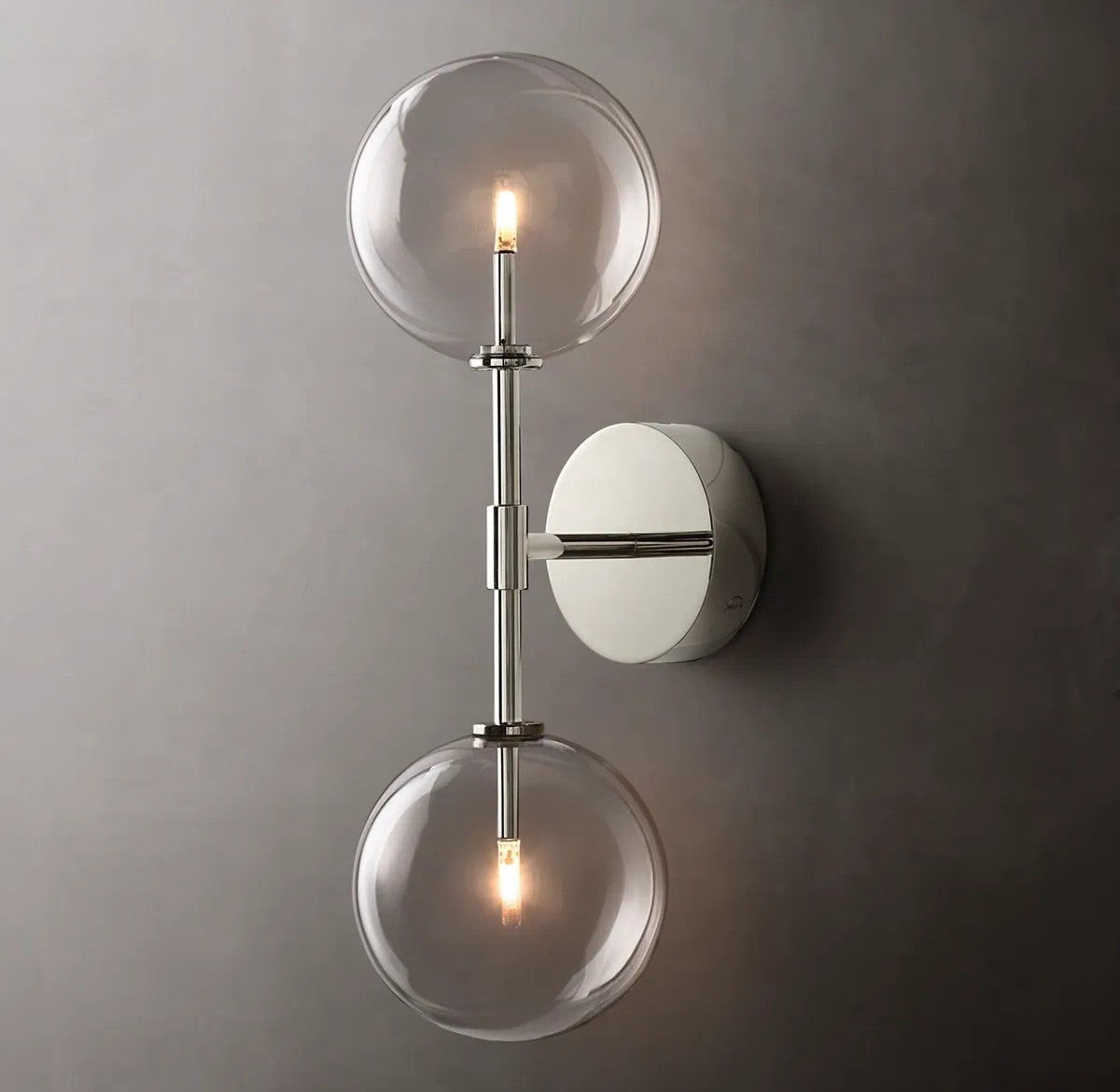 Clear Globe Linear Sconce