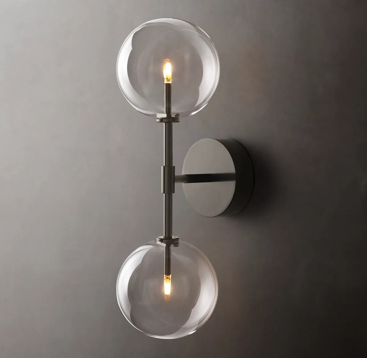 Clear Globe Linear Sconce