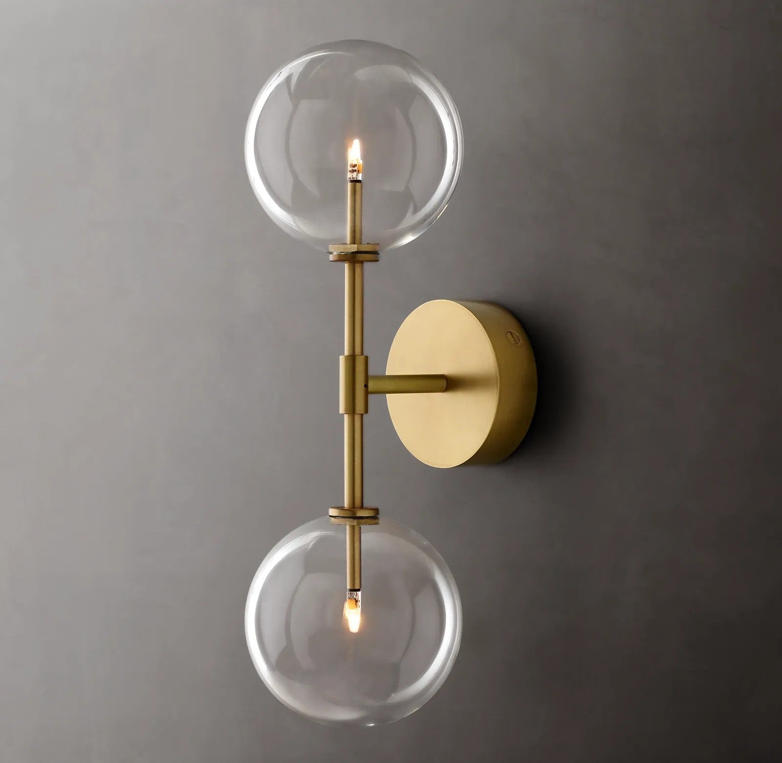 Clear Globe Linear Sconce