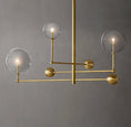 Load image into Gallery viewer, Clear Globe Mobile Three-Arm Chandelier 46"
