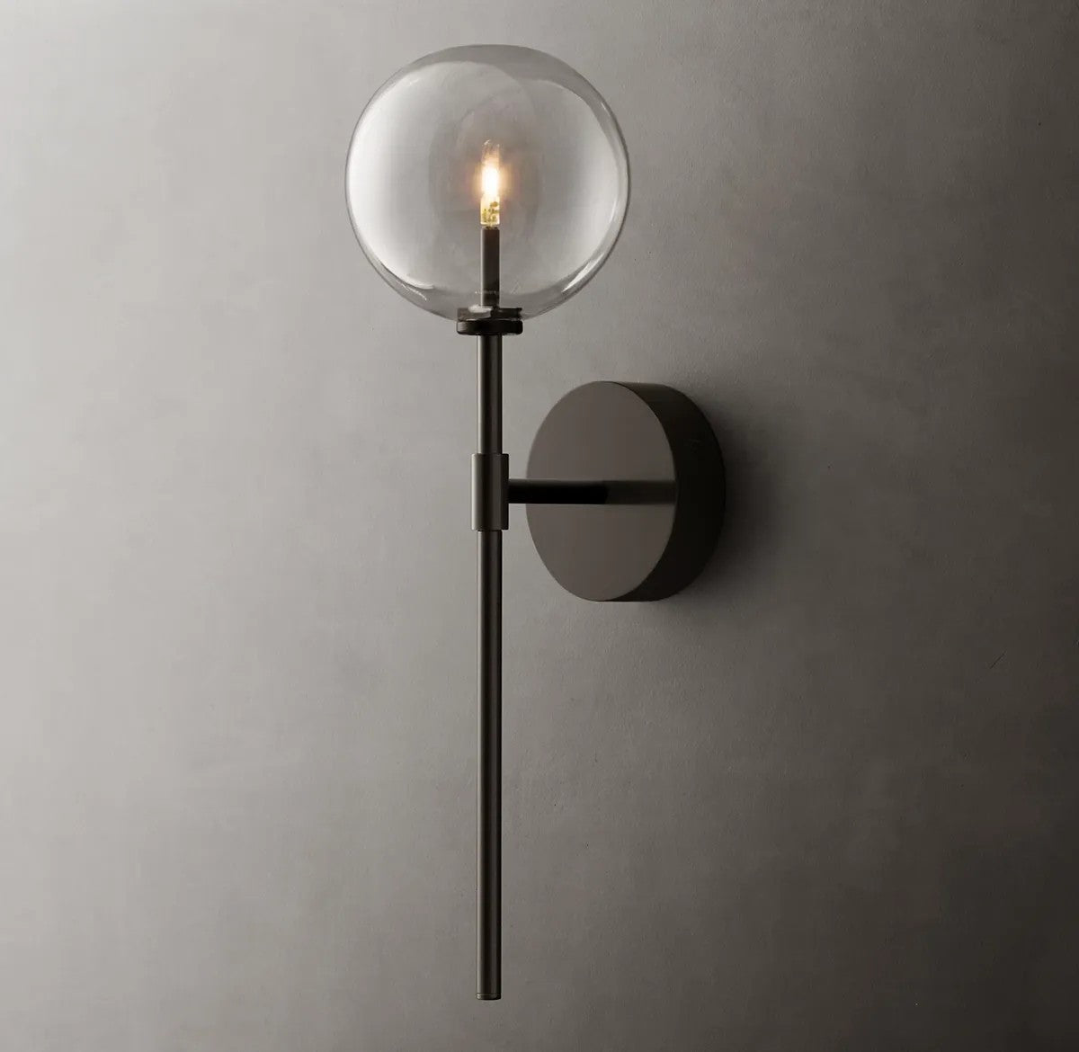 Clear Globe Sconce